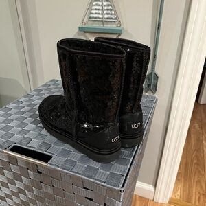 Black Women UGG Sequin boots 
Size 9